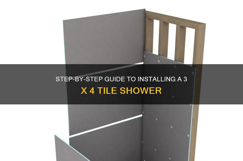 how to install 3 x 4 tile shower
