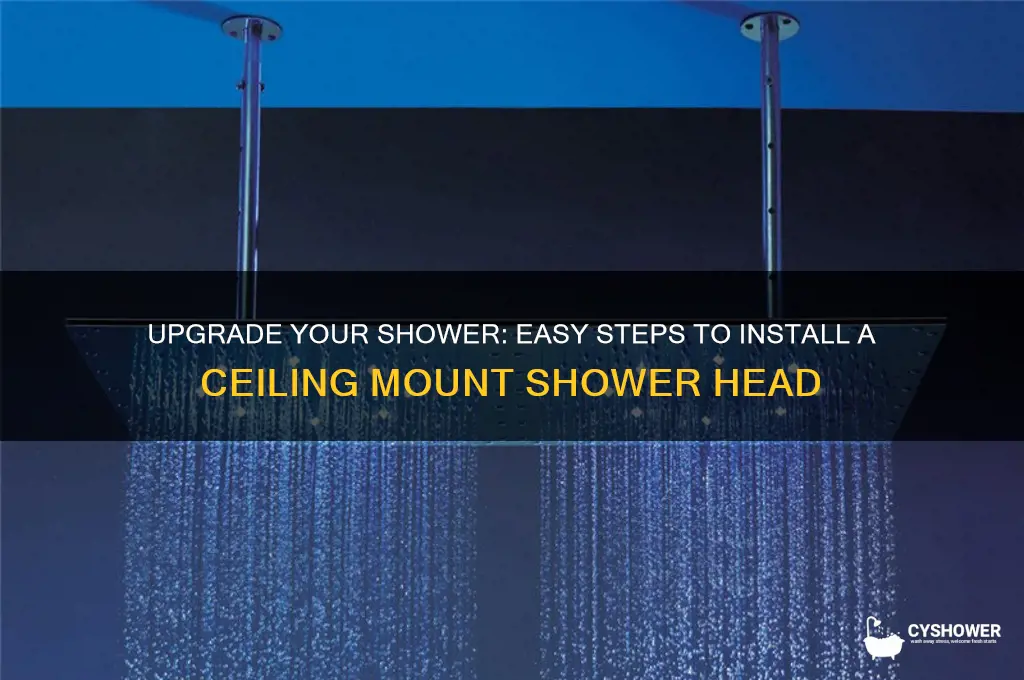 how to install a ceiling mount shower head