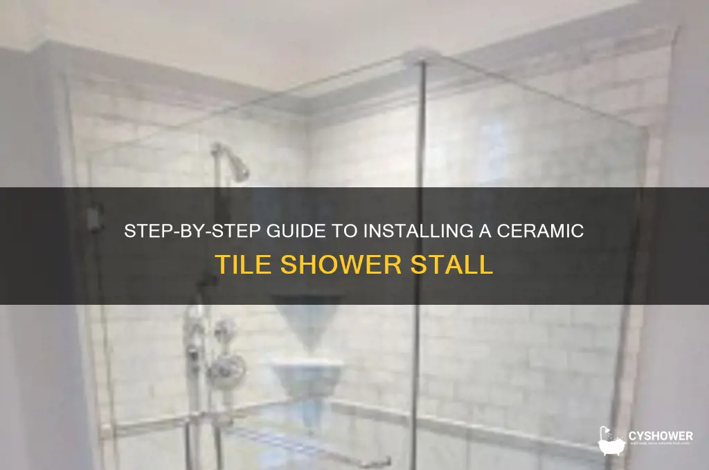 how to install a ceramic tile shower stall