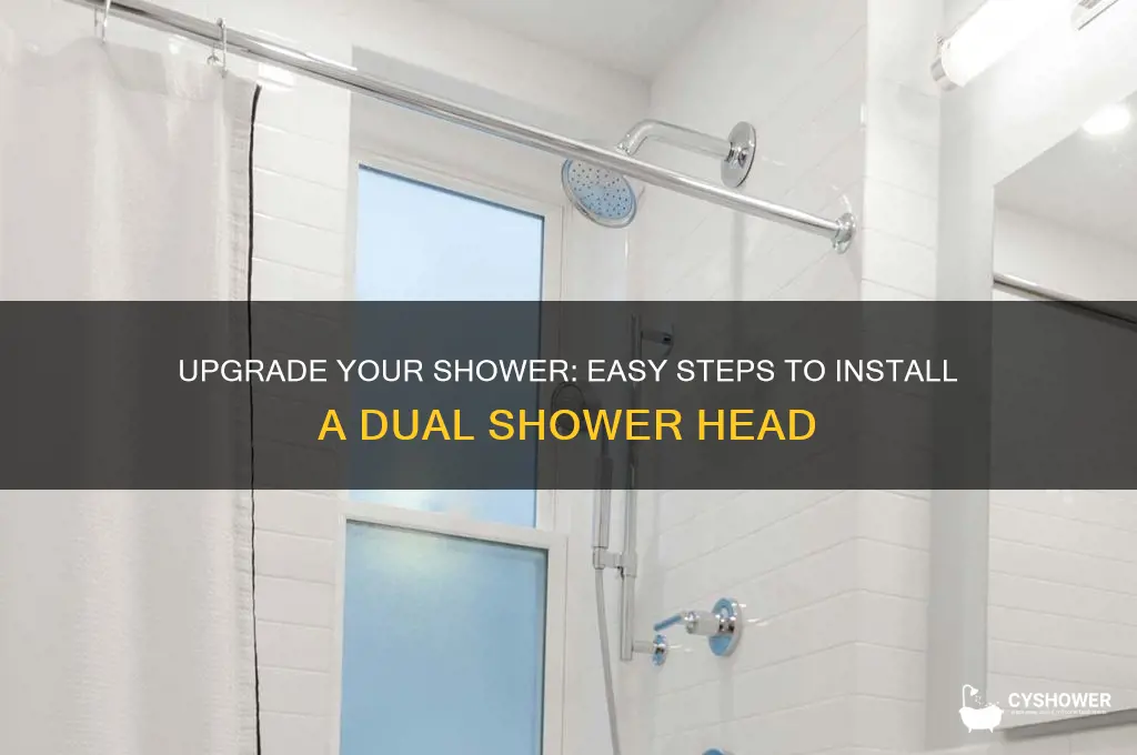 how to install a dual shower head with handheld