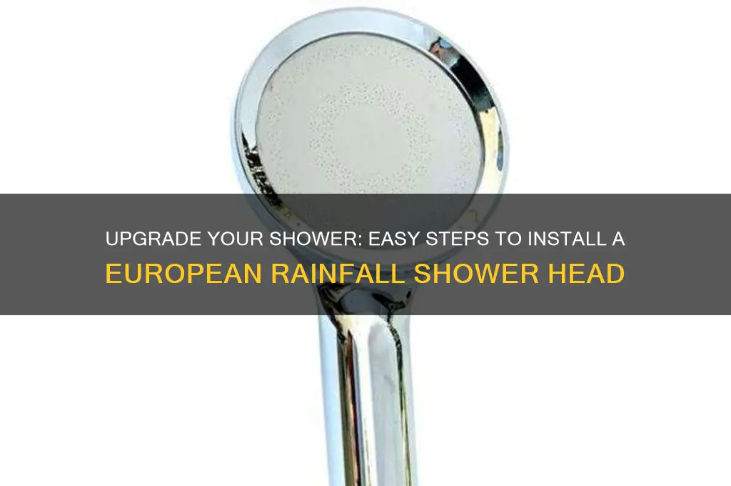 how to install a european style rainfall shower head