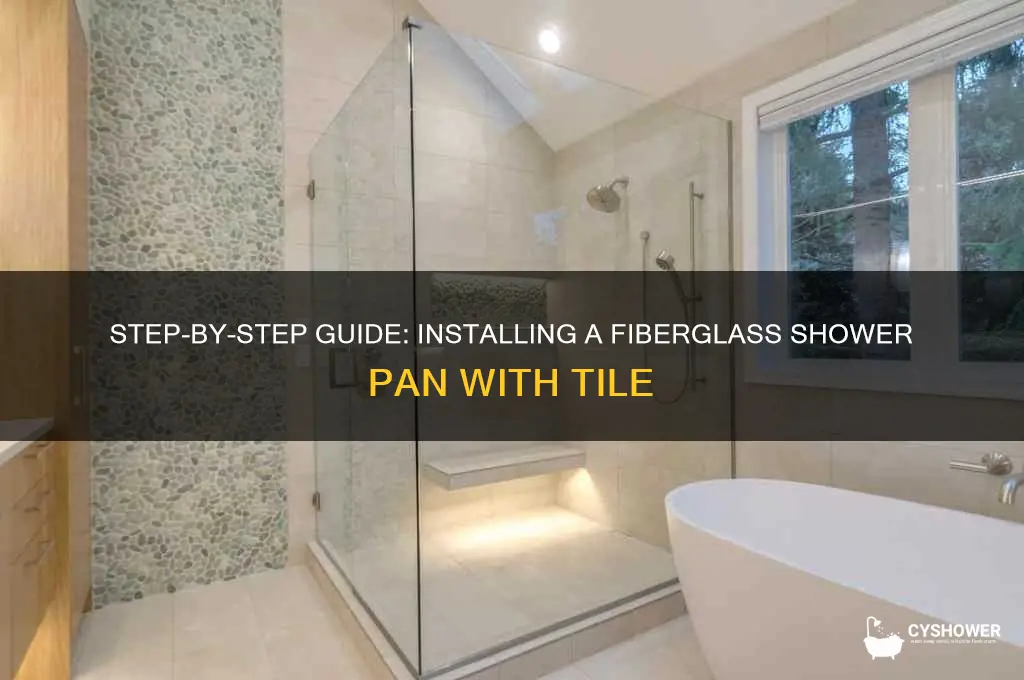 how to install a fiberglass shower pan with tile