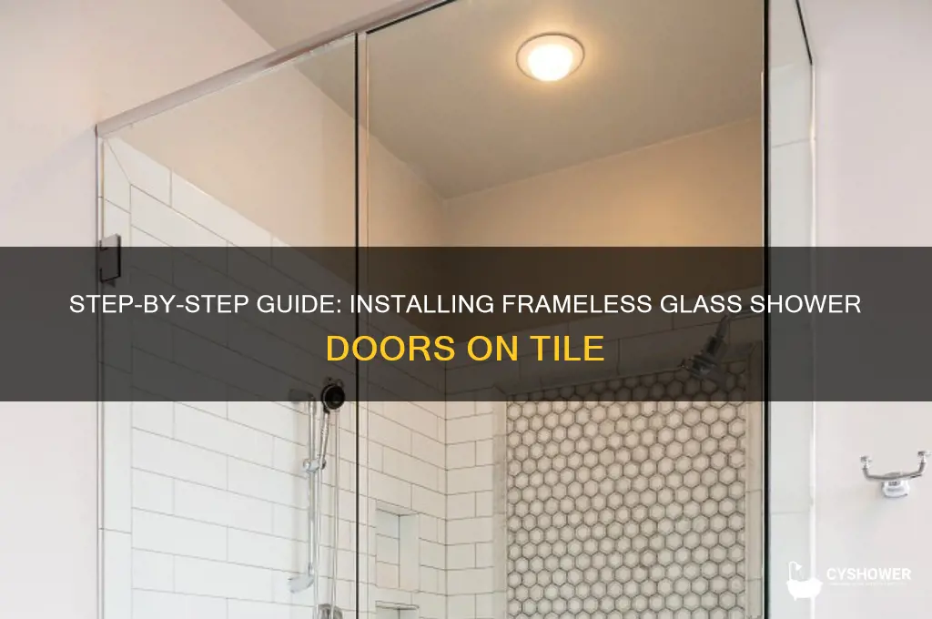 how to install a frameless glass shower door on tile