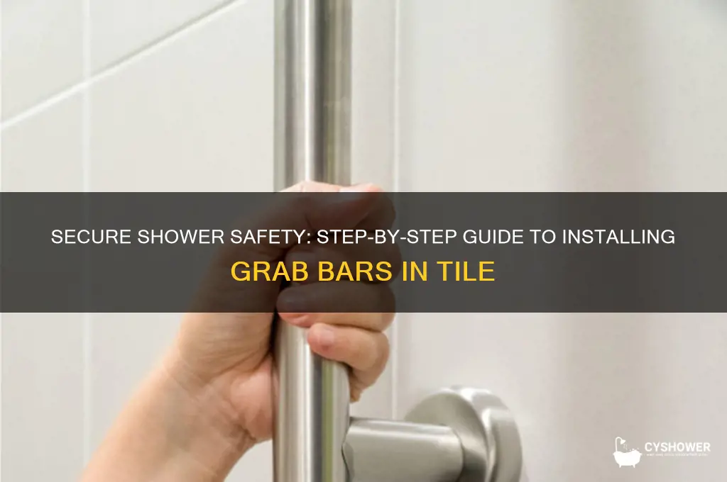 how to install a grab bar in a tiled shower