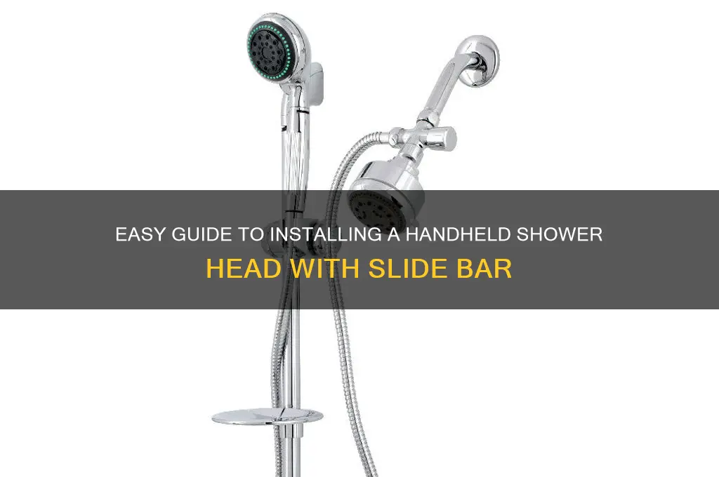 how to install a handheld shower head with slide bar