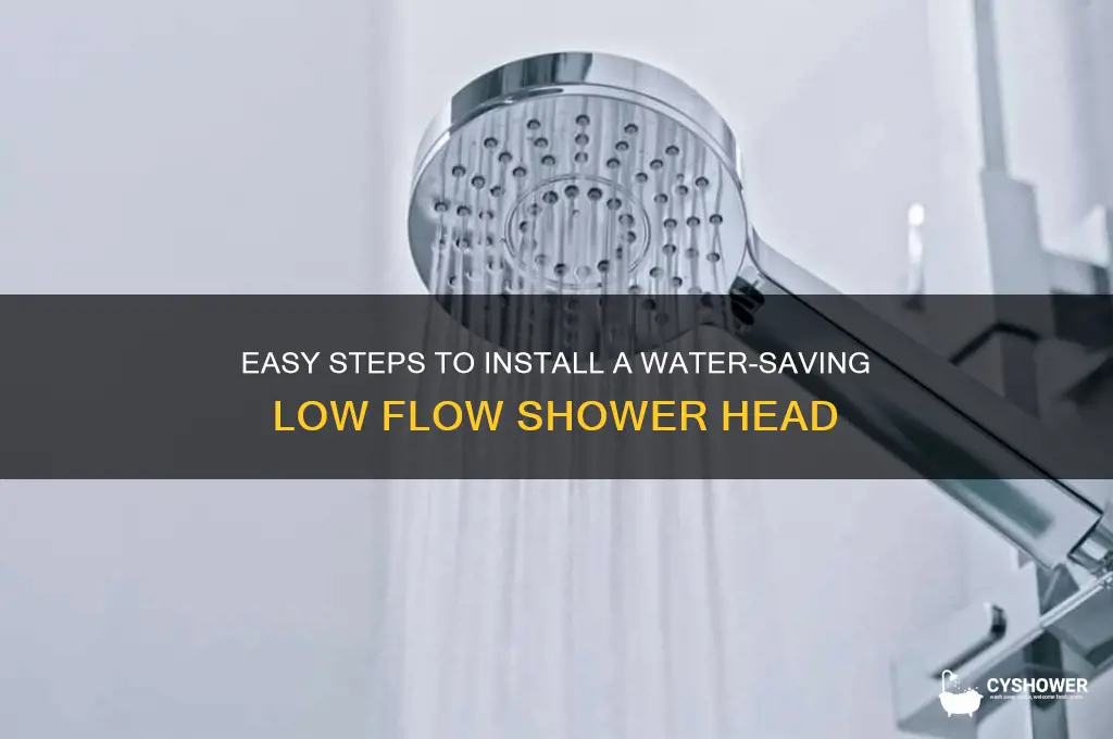 how to install a low flow shower head