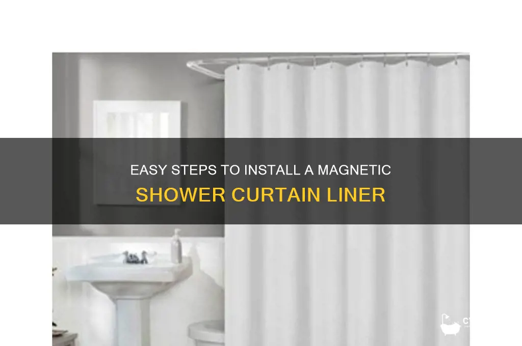 how to install a magnetic shower curtain liner