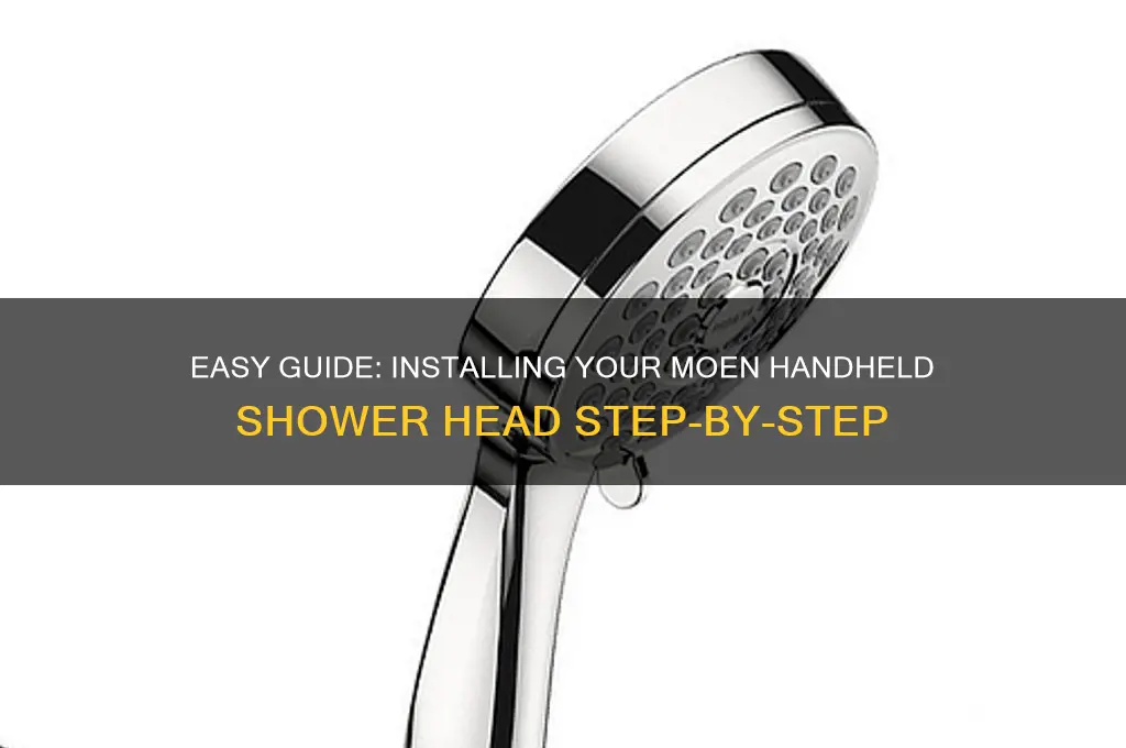 how to install a moen handheld shower head