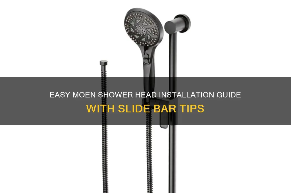 how to install a moen shower head with slide bar