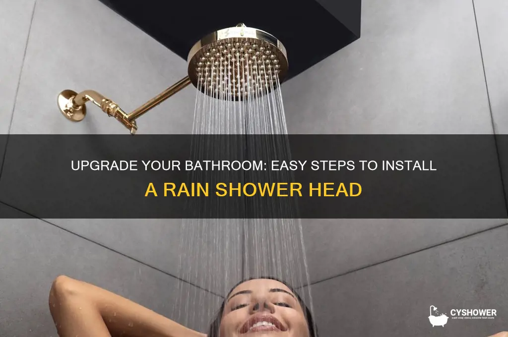how to install a new rain shower head