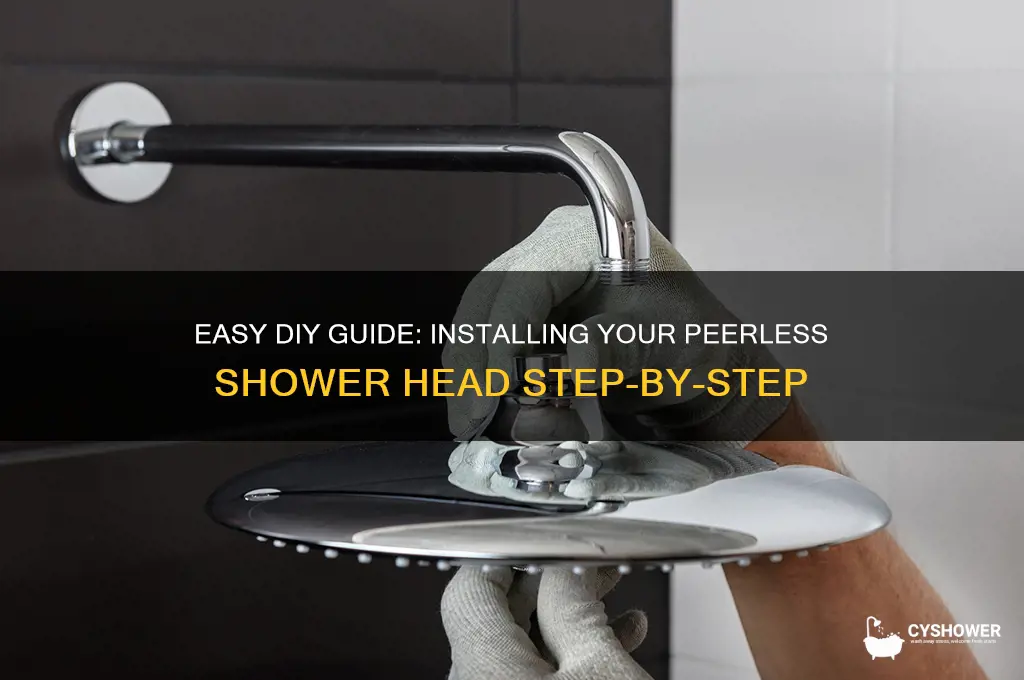 how to install a peerless shower head