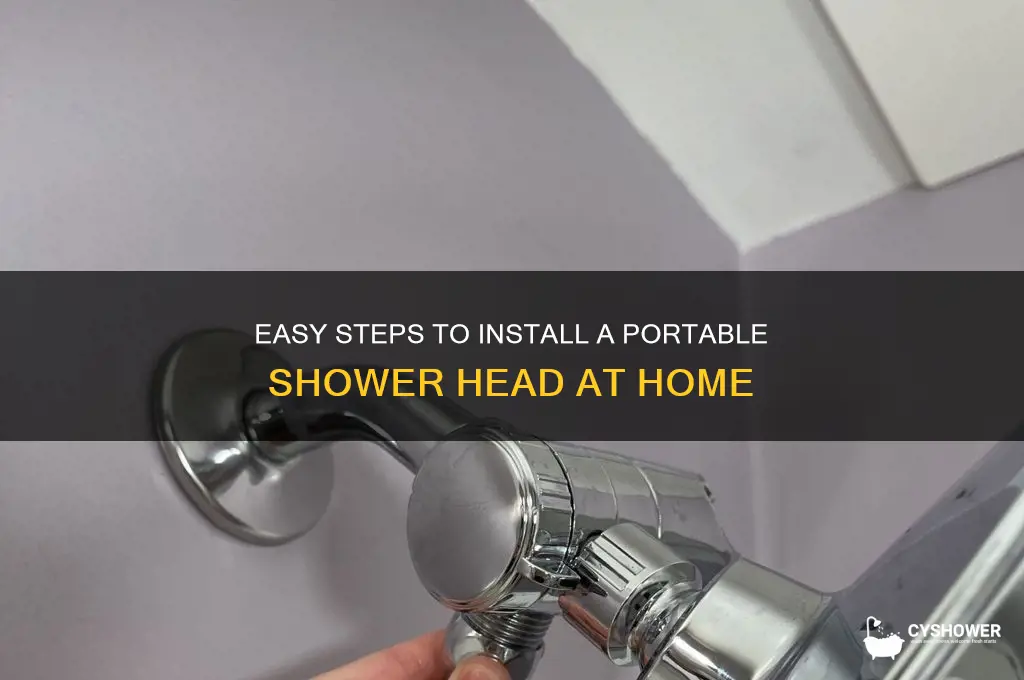 how to install a portable shower head