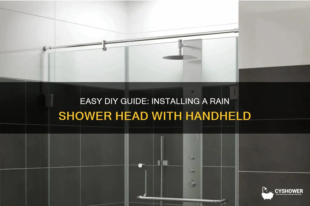 how to install a rain shower head with handheld