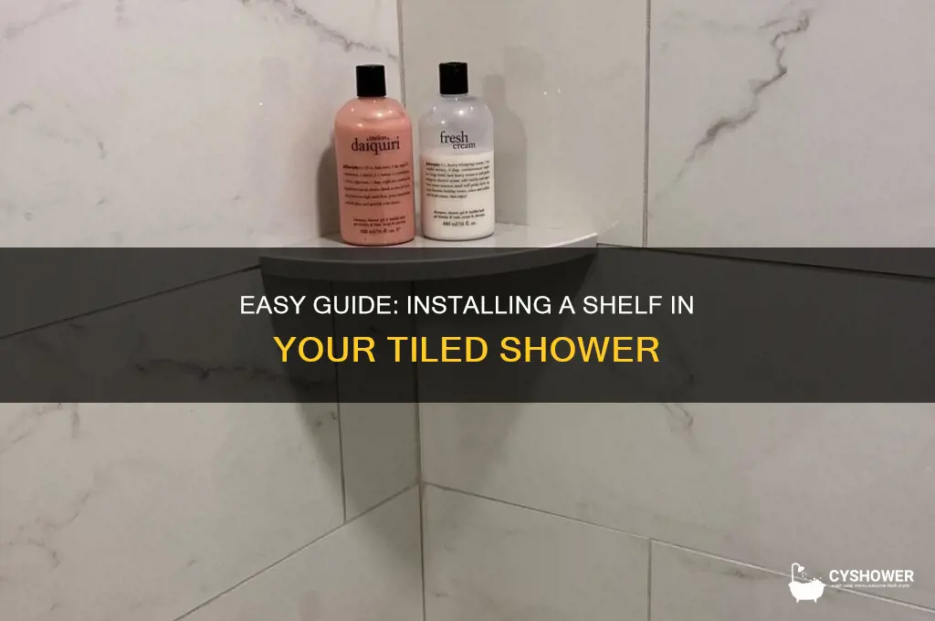 how to install a shelf in an existing tile shower
