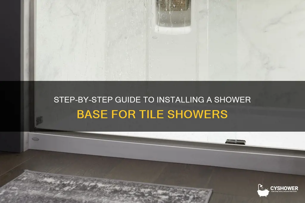 how to install a shower bas for a tile shower