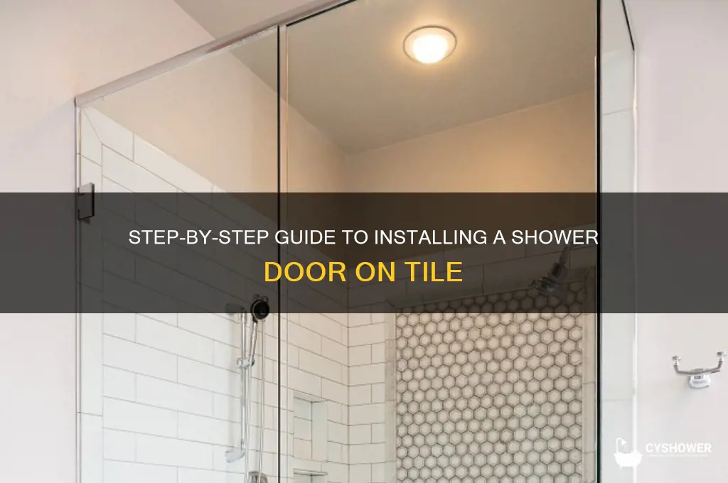 how to install a shower door on tile