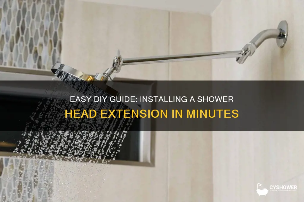 how to install a shower head extension