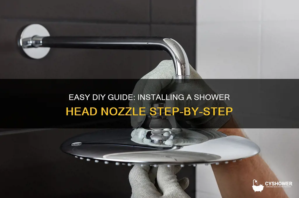how to install a shower head nozzle