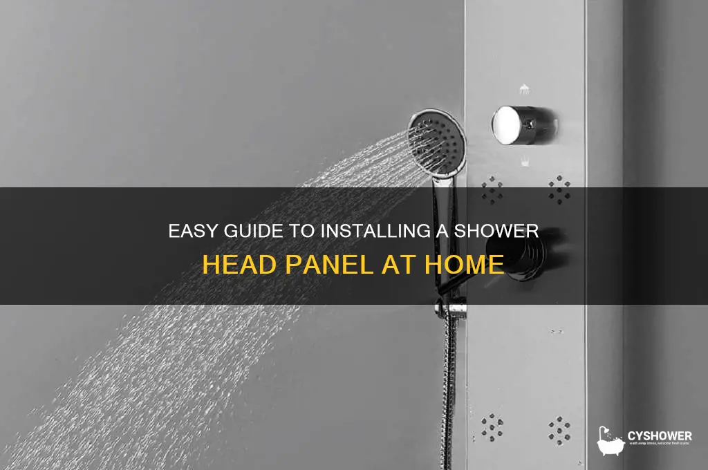how to install a shower head panel