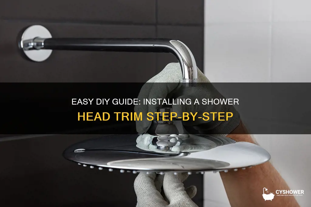 how to install a shower head trim