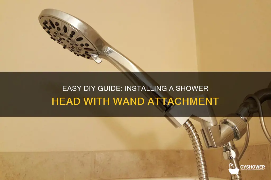how to install a shower head with a wand