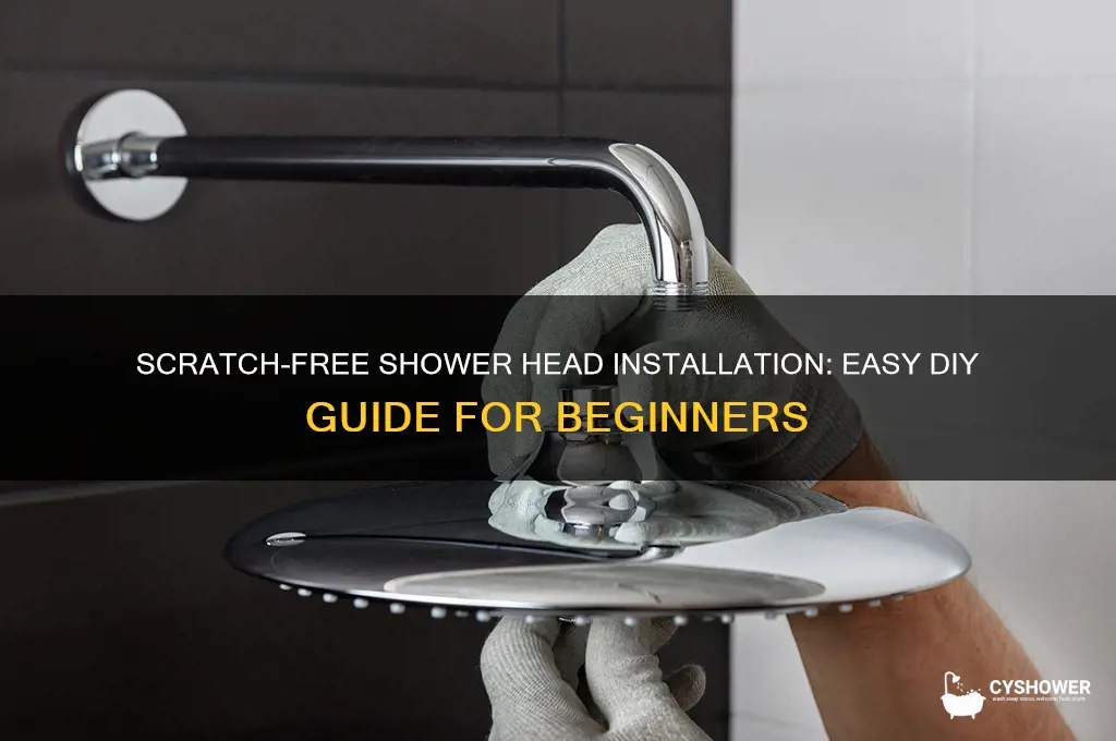 how to install a shower head without scratching