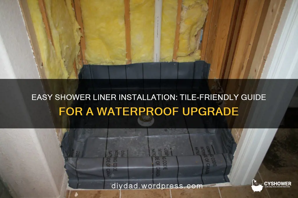 how to install a shower liner over tile