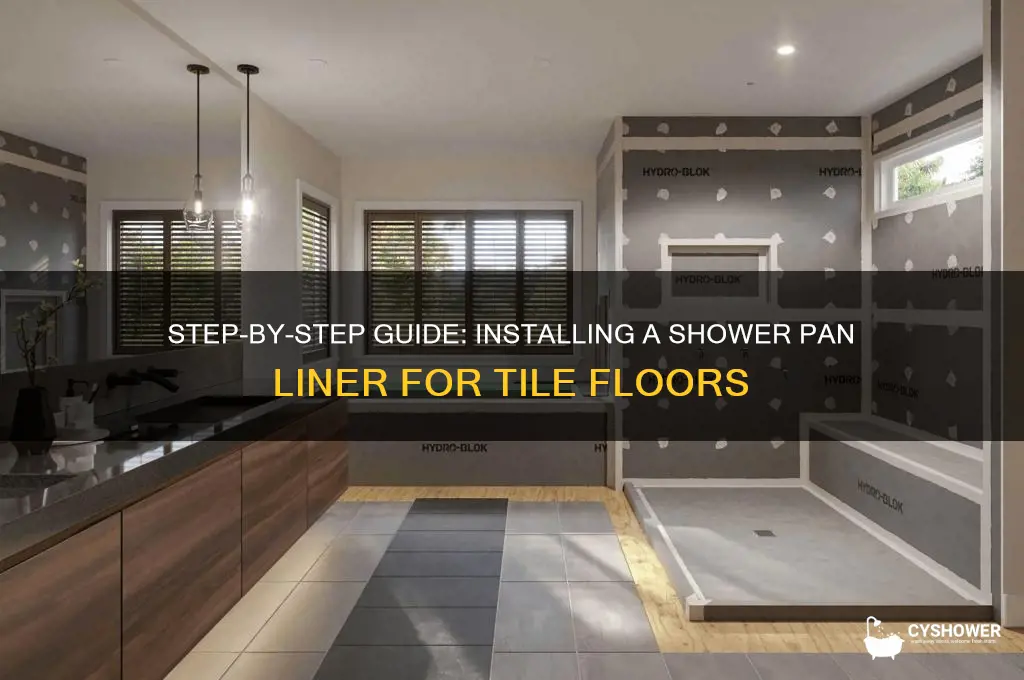 how to install a shower pan liner for tile