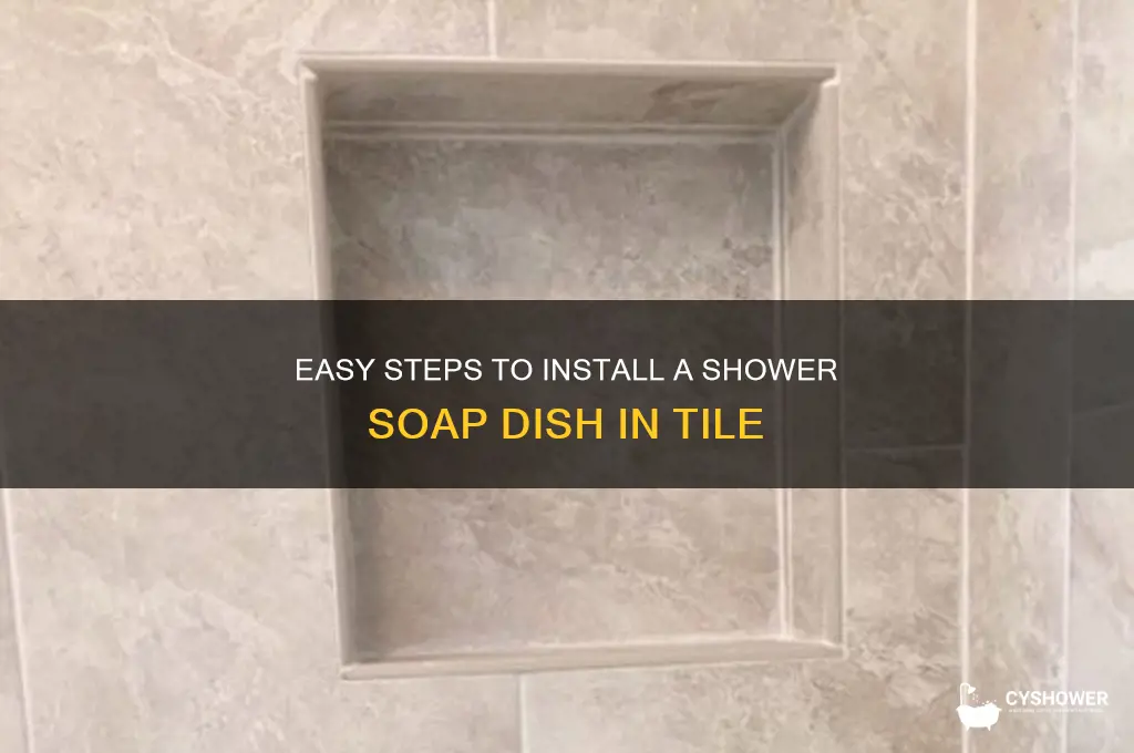 how to install a shower soap dish in tile