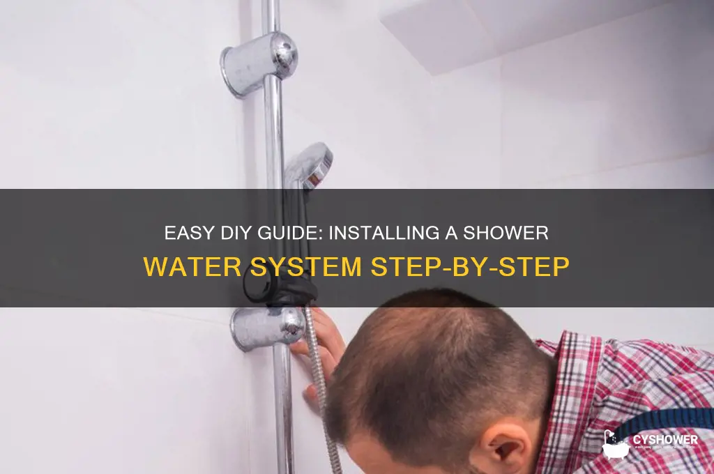 how to install a shower water
