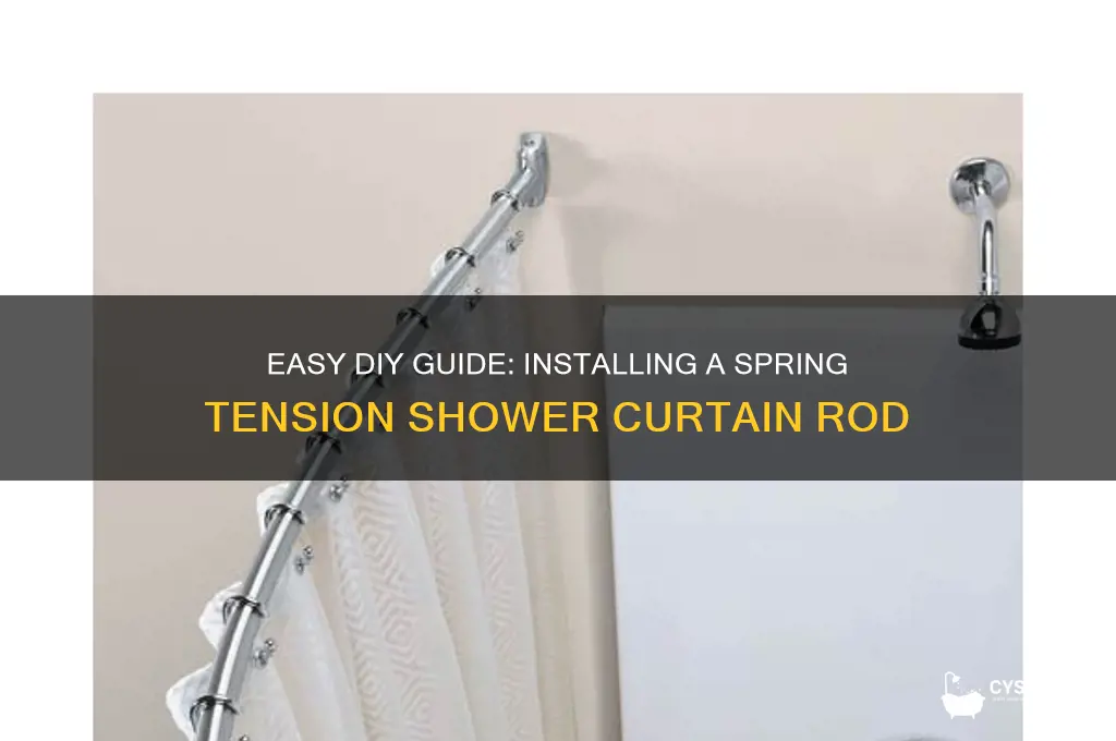 how to install a spring tension shower curtain rod