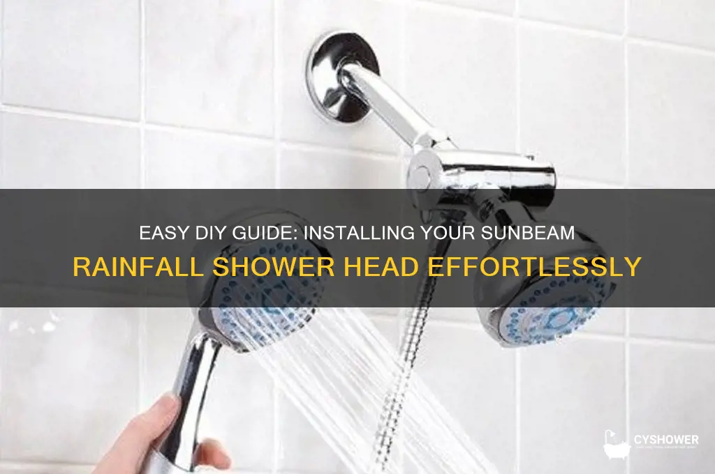 how to install a sunbeam rainfall shower head