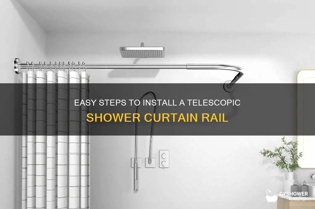 how to install a telescopic shower curtain rail