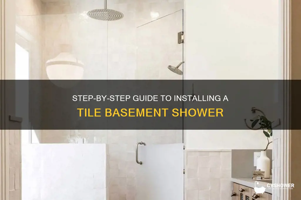 how to install a tile basement shower