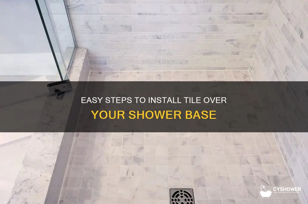 how to install a tile over shower base