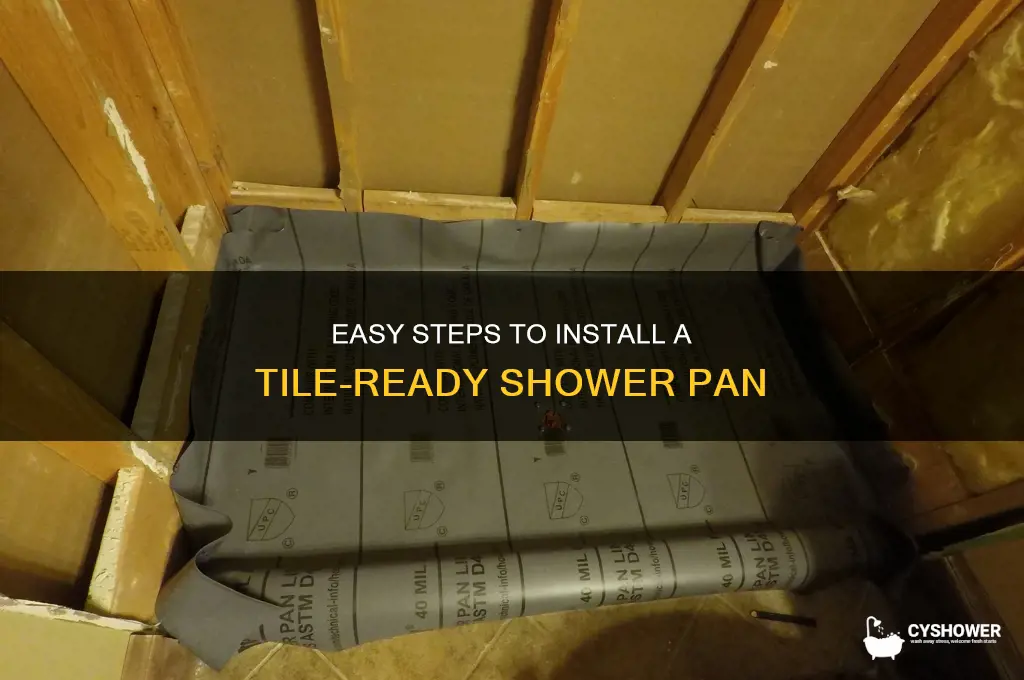 how to install a tile ready shower pan