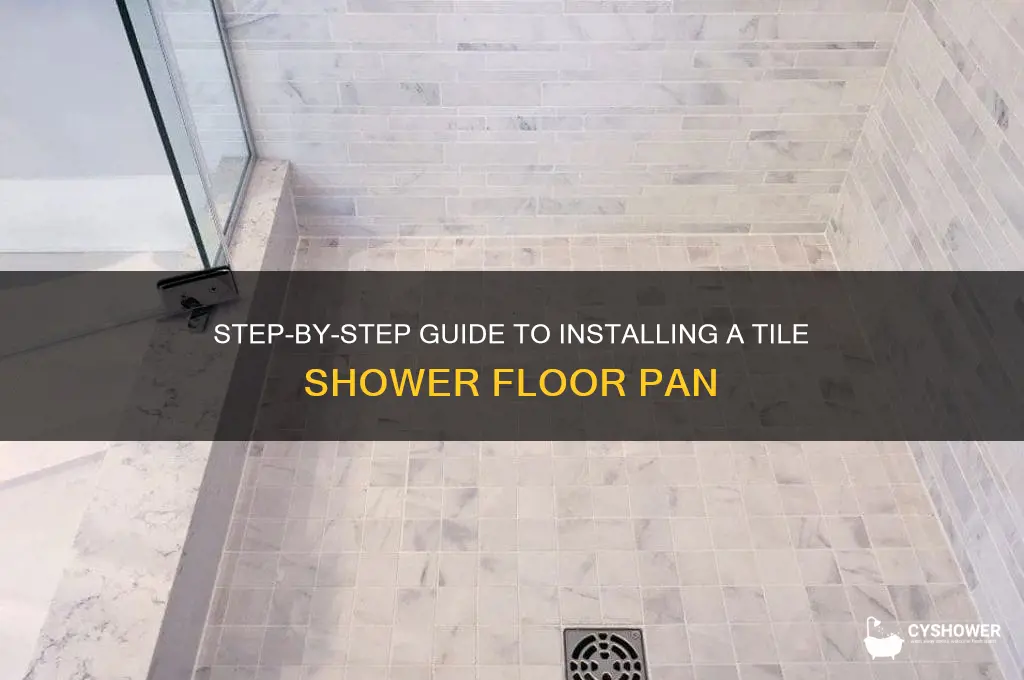 how to install a tile shower floor pan