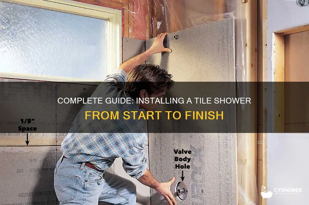 how to install a tile shower start to finish