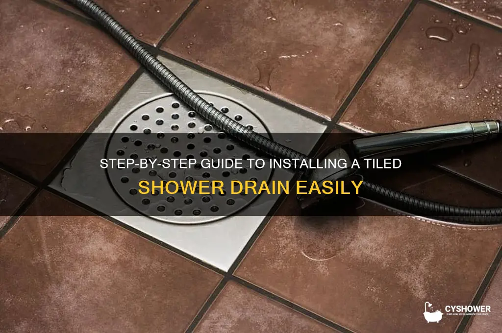 how to install a tiled shower drain