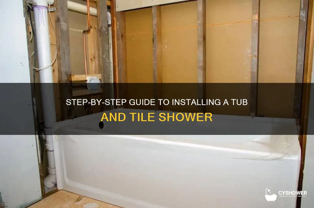 how to install a tub and tile shower