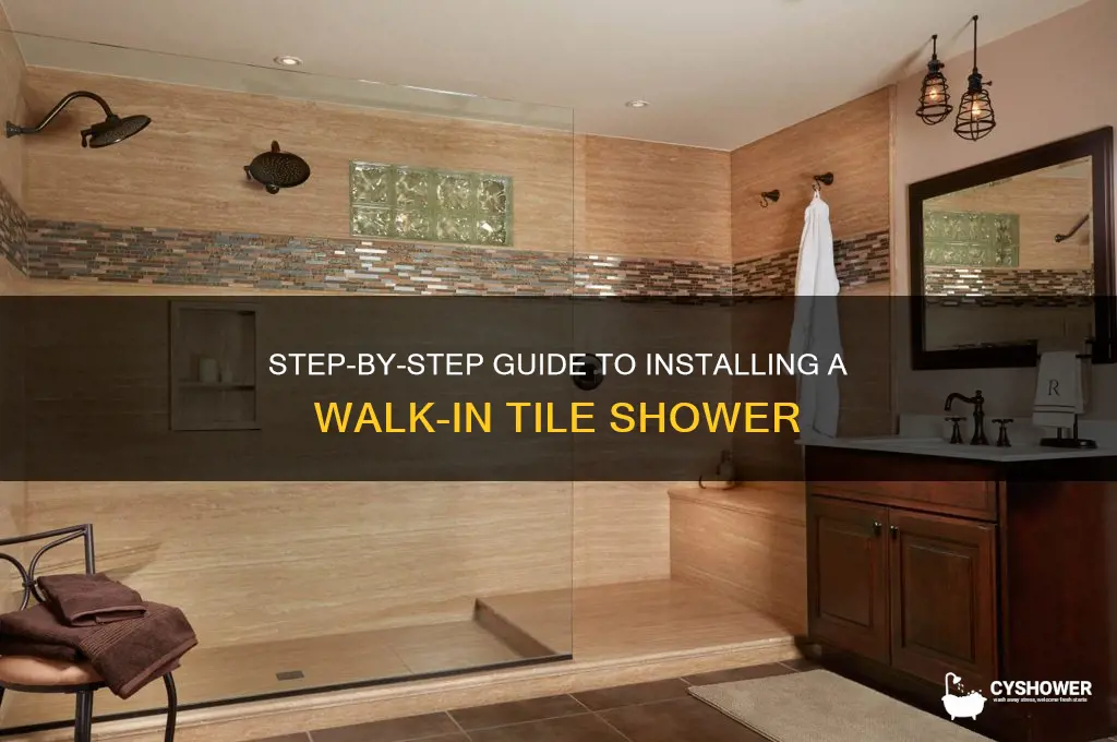 how to install a walk in tile shower