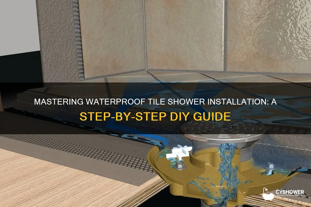 how to install a waterproof tile shower