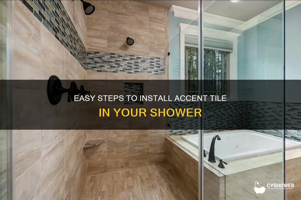 how to install accent tile in shower