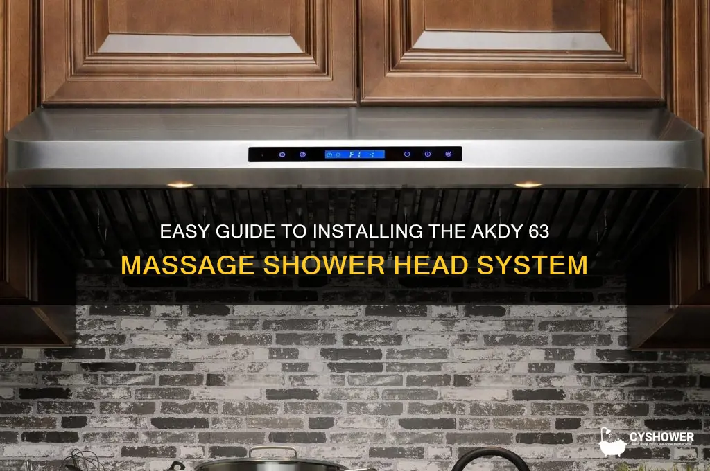 how to install akdy 63 massage shower head system