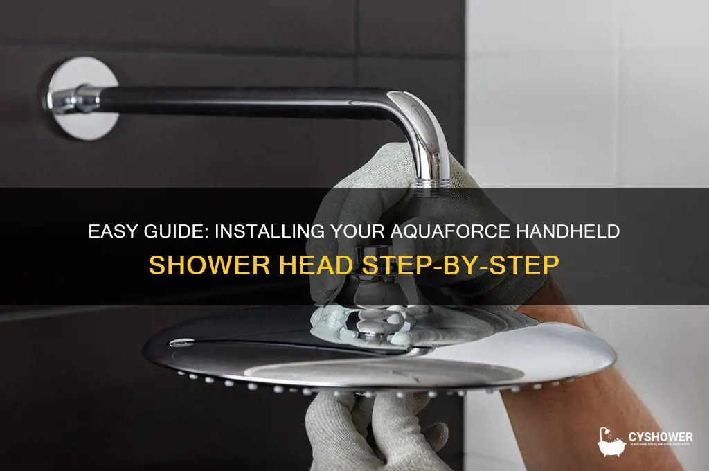how to install an aquaforce handheld shower head