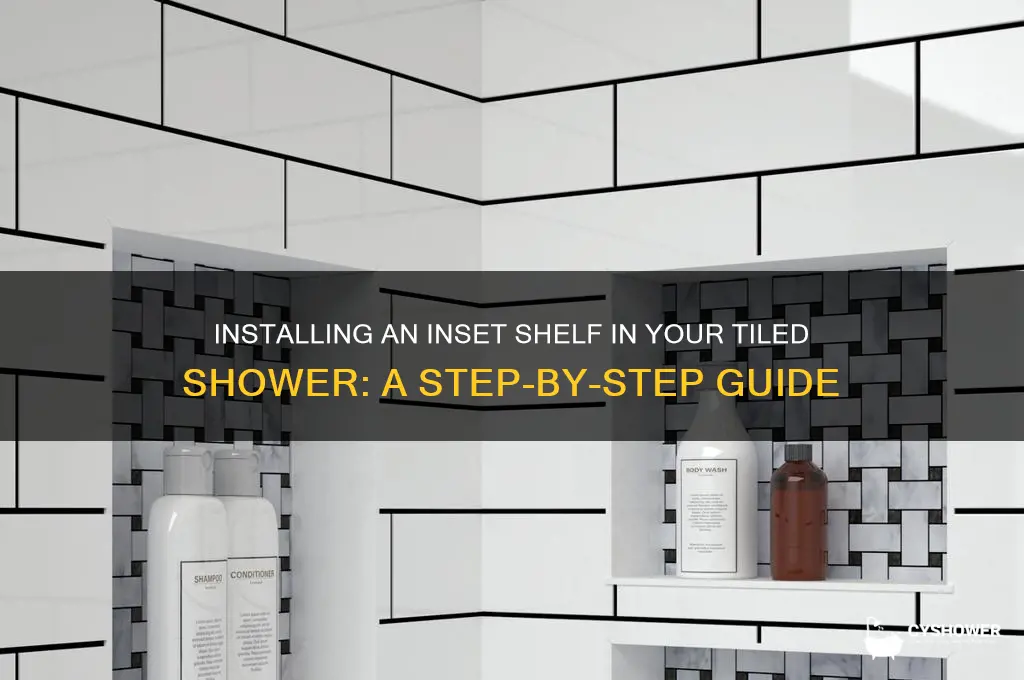 how to install an inset shelf in a tiled shower