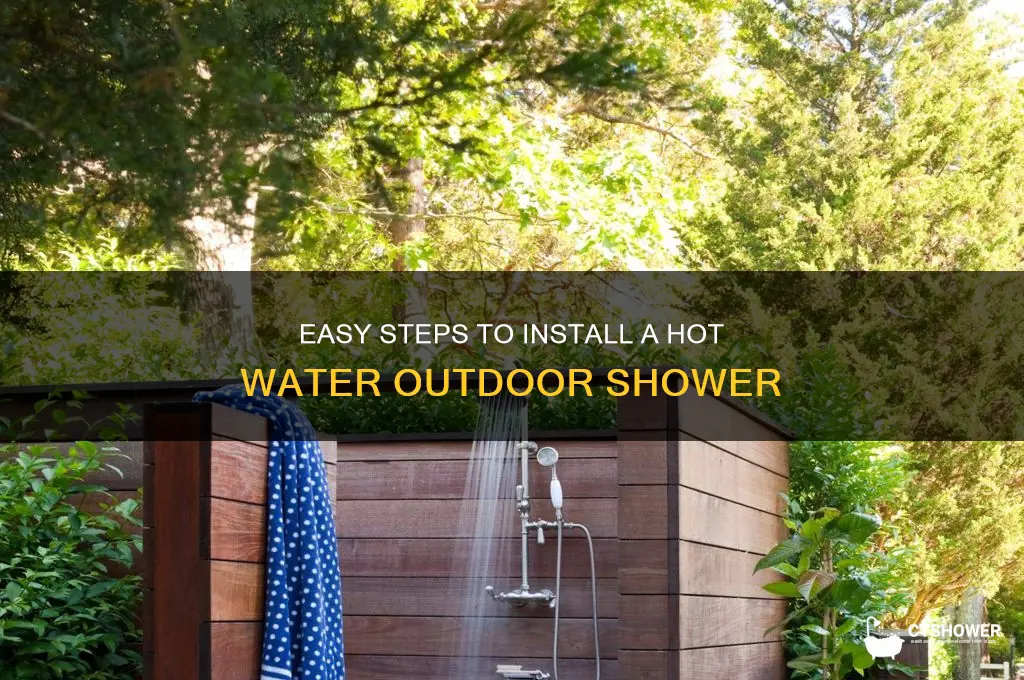 how to install an outdoor shower with hot water