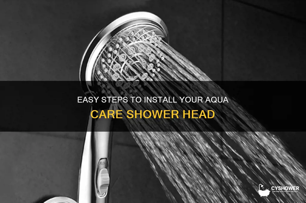 how to install aqua care shower head