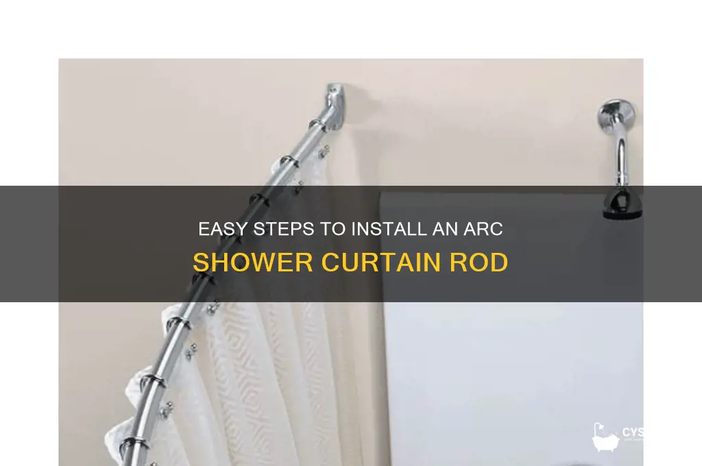 how to install arc shower curtain rod