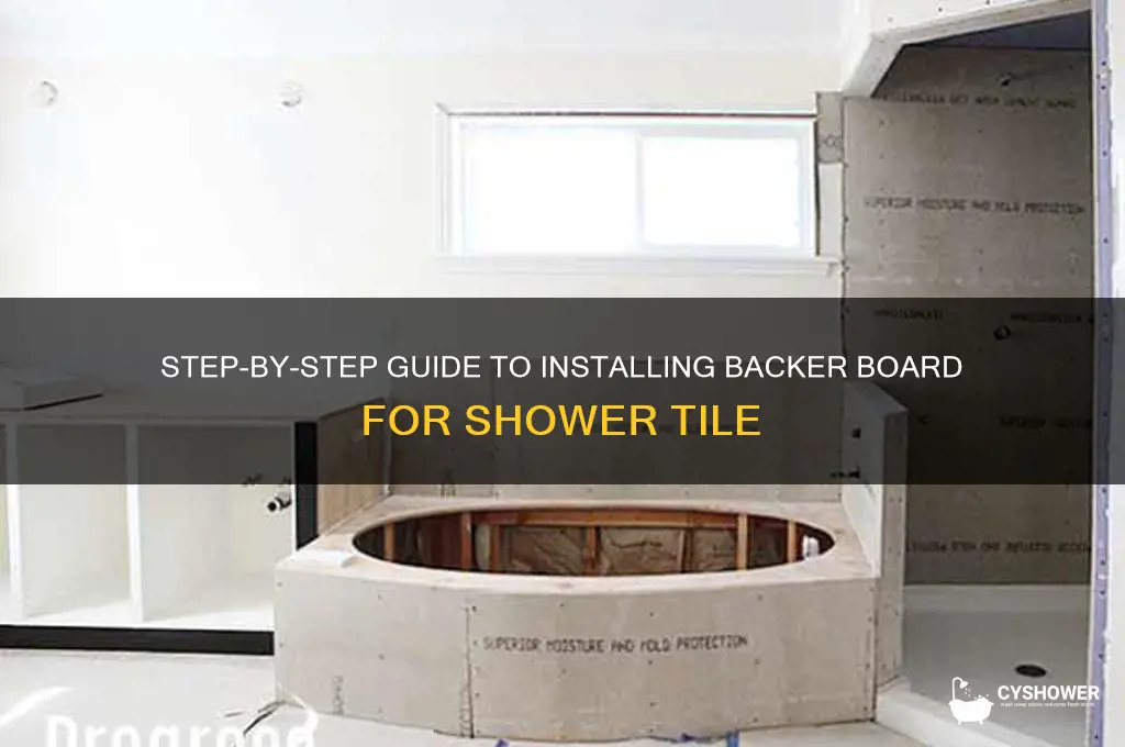 how to install backer board for shower tile